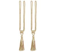 TEHAUX 2 Piezas Abrazadera de Cortina Retro de Poliéster Dorado | Hecha a Mano y Decorativa, para Cortinas y Comedor, Soporte Discreto Estilo Clásico