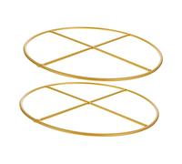 TEHAUX 2 Piezas Aro Atrapasueños Metal Colgante Muro Aros para Atrapasueños Anillo De Aro Floral Atrapasueños para Niñas Anillos Atrapasueños a Granel Macramé Línea Redonda Planchar