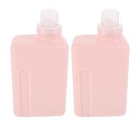 TEHAUX 2 Piezas Botella Dispensadora Cuadrada Unidades Bote Rellenable para Detergente Líquido Gel o Champú con Cierre Antifugas y Dosificador para Lavandería o Baño Color Aleatorio
