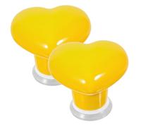 TEHAUX 2 Piezas Botón Pulsador para Inodoro Forma de Corazón de Accesorio Auxiliar para Tanque de Agua Diseño Creativo y Funcional para Baño Doméstico Color