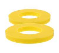 TEHAUX 2 Piezas Bujes Amortiguador 3.14x3.14x0.39in Anillos de Absorción de Impactos en Goma Amarillo para Vehículos Montaje Superior que Prolonga Vida y Reduce Vibraciones