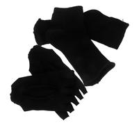 TEHAUX 2 Piezas Calcetines de Pedicura Negros Diseño Rápido Antibronceado, Cubrepies de Tela Planos para Pedicuras en Casa y Protección UV para Uñas de Gel