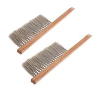 TEHAUX 2 Piezas Cepillo para Colmenas de Apicultura Doble con Mango de Madera Ergonómico Cerdas Suaves para Limpieza Delicada y Mantenimiento Seguro de Abejas de Portátil y Multifuncional