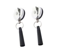 TEHAUX 2 Piezas Cierres Creativos Telescópicos Antirrobo con Cuerda Funda de Silicona para Bolígrafos Llavero Retráctil Multifuncional para Colgar Llaves y Accesorios