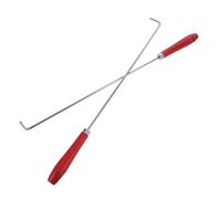 TEHAUX 2 Piezas Fire Pit Poker Stick Heavy Duty Stainless Steel Fireplace Tool With Coal Hook For Indoor Outdoor Fireplaces Bonfire Cooking