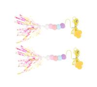 TEHAUX 2 Piezas Juguetes de Columpio Colgantes para Gatos Juguete Colgante Extensible para Coquetear para Gatos para Entretenimiento Interiores