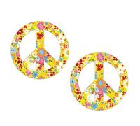 TEHAUX 2 Piezas Pegatina del Símbolo Floral, Calcomanía Floral Autoadhesiva de PVC, para Decoración de Portátil y Bricolaje