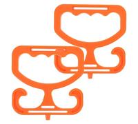 TEHAUX 2 Piezas Porta Bolsas Compra Ergonómico Resistente para Bolsas Pesadas Unidades Naranja Agarre Seguro Antideslizante Compacto y Fácil de Transportar Diario