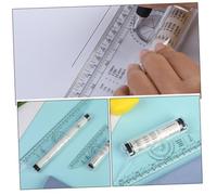 TEHAUX 2 Piezas Regla Rodante Plástica Parallel Rolling Ruler para Dibujo de Círculos Arcos y Líneas Paralelas Herramienta Portátil para Estudiantes y Diseño
