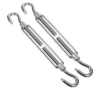 TEHAUX 2 Piezas Tensor de Cable Tornillo Tensor de Alambre de Acero Inoxidable 304 M8 Plata, Capacidad 200kg, para Florero, Conexión Estable y Resistente al Desgaste