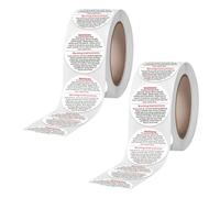 TEHAUX 2 rollos Pegatinas Advertencia para Velas Adhesivas de Seguridad Etiquetas para Frascos DIY Calcomanías Precaución para Fabricación de Velas Material Fácil Aplicación y