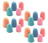 TEHAUX 20 Fundas Protectoras para Dedos de Silicona Antidesgaste, Elásticas y Resistentes al Calor, 5 Colores Variados (rojo, Verde, Naranja, Azul, Rosa) para Uso Doméstico, Manualidades