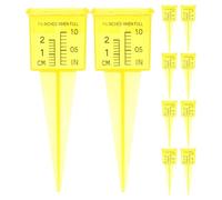 TEHAUX 20 Piezas Medidor de Agua para Césped Medidor Pluviómetro para Jardín y Patio con Boca Ancha y Lectura Fácil Herramienta Precisa para Riego Exterior y Control de Aspersores