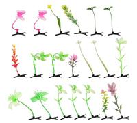 TEHAUX 20piezas Horquilla de Planta Pinzas Cabello Brotes Pinzas Divertidas para Fiestas Accesorios Pelo Varios estilos
