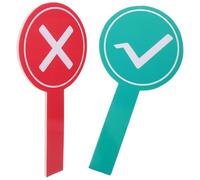 TEHAUX 2piezas Tableros De Participación Interactiva De Blanca De Votación Yes No Para Aula Doble Cara Para Evaluaciones y Actividades Educativas