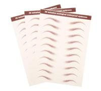 TEHAUX 3 Hojas Pegatinas para Cejas Marrones Prueba de Agua Cejas Postizas Despegables Tatuajes para Modelar y Peinar Casa