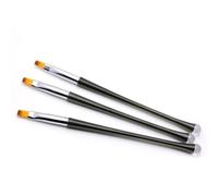 TEHAUX 3 Piezas Cepillo de Manicura para Decoración de Uñas, Lápiz para Decoración de Uñas de Nailon Negro, Modelos, Ligero para Dibujar Detalles Finos, Uso DIY y Profesional