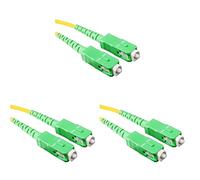 TEHAUX 3 Piezas Latiguillo De Fibra Óptica PB a PB Adaptador SC Fibra Monomodo Saltador Núcleo Simple Cable