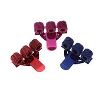 TEHAUX 3 Piezas Porta Bolígrafos Metálico Triple con Clip y Resorte Soporte para Bolígrafos de Uniforme para Doctores y Enfermeros Resistente y Multipropósito Colores Surtidos para