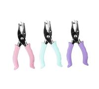 TEHAUX 3 Piezas Single Hole Puncher Manual Paper Punch With Ergonomic Grip For Office School And Scrapbooking Use Portable Handheld Round Hole Punch Tool In Colors