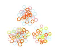 TEHAUX 300 Piezas Anillos Marcadores de Puntadas de Plástico Suave Colores Aleatorios para Tejer Ganchillo y Puntos Color Aleatorio