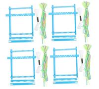 TEHAUX 4 Juegos Kit Máquina Tejedora Diy para Jardín de Infancia Juguete Educativo de Manual Seguro y Fácil para Desarrollo Cognitivo Infantil
