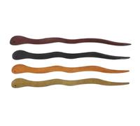 TEHAUX 4 Palillos de Madera para Pelo Chino, Accesorios para Moños de Mujer, Diseño Elegante y Práctico para Peinados DIY en Cumpleaños y Eventos Formales