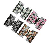 TEHAUX 4 Peinetas Dobles de Plástico Cuentas Cabello de Mujer, Accesorios Elásticos Chic y Decorativos para Peinados Elegantes y Uso Diario Estilo Aleatorio