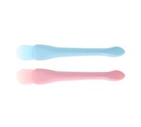 TEHAUX 4 Piezas Cepillo de Mascarilla Facial de Silicona con Diseño de Doble Cabezal, Extremo en Forma de Cola de Pez y Cuchara para Aplicar y Mezclar Mascarillas