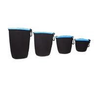 TEHAUX 4 Piezas Funda de Neopreno para Lentes de Cámara DSLR Espejo de Unidades Azul Protección contra Humedad y Golpes Bolsa Portátil para Almacenamiento Seguro