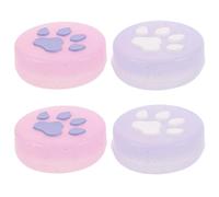 TEHAUX 4 Piezas Fundas de Silicona Luminosas para Joystick con Forma de Garra de Gato, Tapas Ergonómicas para Pulgar Compatibles con Consola de Videojuegos, Accesorios para Juegos