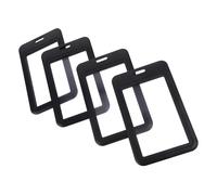TEHAUX 4 Piezas Protector para Tarjetas Deslizable Vertical Funda Plástica Ligera para Tarjetas de Identificación Crédito y Bus Soporte Compacto para Empleados y Personal de Oficina
