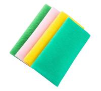 TEHAUX 4 Toallas Exfoliantes de Baño de Nailon Bordes Reforzados para Limpieza Corporal Profunda y Uso en Ducha, Paquete de 4 Unidades Color Aleatorio