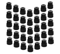 TEHAUX 40 Piezas Tapones de Terminales Eléctricos Negros de Plástico para Cables y Bases de Lámparas, Compatibles y Seguros para Pruebas Científicas y Configuraciones Eléctricas en Aula