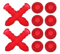 TEHAUX 40 Unidades Protector de Tapas de Calafateo de Látex Rojo para Botellas de Pegamento, Ahorrador de Masilla Resistente, Adecuado para Estantes de Tienda, Evita Fugas y Prolonga Uso