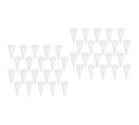 TEHAUX 40piezas Conos De Confeti Huecos Para Bodas Pack De Diseño De Encaje Elegante Para Fiestas Showers y Celebraciones
