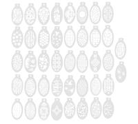 TEHAUX 42 Plantillas para Pintar la Cara de Pp Blanco, Cortadas Precisión y Protección Ocular, Ideales para Maquillaje Creativo en Fiestas y Navidad