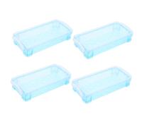 TEHAUX 4piezas Estuche Escolar De Plástico Resistente Unidades Organizador De Lápices Colores Neutros