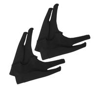 TEHAUX 4piezas Guantes de Dibujo para Artistas por Paquete Tela Resistente Manchas Guantes de Dos Dedos para Deslizamiento Suave Tableta Gráfica Pantalla Táctil y Monitor Interactivo