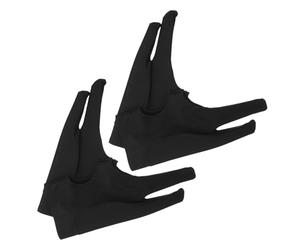 TEHAUX 4piezas Guantes de Dibujo para Artistas por Paquete Tela Resistente Manchas Guantes de Dos Dedos para Deslizamiento Suave Tableta Gráfica Pantalla Táctil y Monitor Interactivo