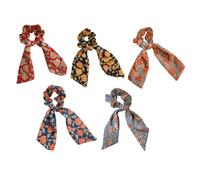 TEHAUX 5 Coleteros Tipo Pañuelo Multifuncionales Elásticos Diseño Floral Paquete de 5 Piezas Colores Aleatorios Accesorios Prácticos para Cabello de Mujer y Niña Color Color Aleatorio
