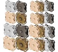 TEHAUX 5 de 14 MM y 5 de 18 MM en Plata Negro y Bronce para Costura Cierres Seguros y Manualidades de Bolsos