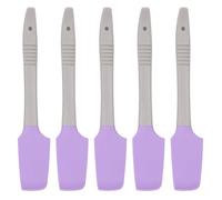 TEHAUX 5 Espátulas de Cera para Belleza, de Silicona Suave, Diseño Curvo, Color Púrpura, para Cuidado de Manos y Pies, Herramienta Profesional para Aplicación de Cera y Mascarillas