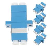 TEHAUX 5 Piezas Adaptador de Fibra Óptica LC Dúplex con Acoplador de Brida para Conexión de Duradero y Fácil de Instalar Accesorios para Cables de Fibra Óptica Centros de Datos y