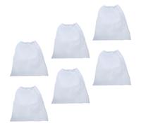 TEHAUX 6 Bolsas para Aspiradora de Uñas de Tela No Tejida Blanca Colectores de Polvo para Manicura Bolsa para Polvo de Uñas Diseño de Banda Elástica Uso Profesional