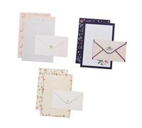 TEHAUX 6 Papelería de Cartas con Sobres de Papel Carta con Diseño Floral Colorido y Elegante para Invitaciones y Correspondencia Personal