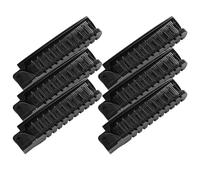 TEHAUX 6 Piezas Cepillo Plegable Portátil para Viaje en Plástico Negro, Función Dual para Cabello Liso y Rizado, Diseño Compacto Adecuado para Retoques Rápidos
