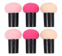 TEHAUX 6 Piezas Esponja Cosmética Cabeza de Seta para Maquillaje Facial, Esponja Aplicadora de Doble Uso para Base Líquida y Sombras, Herramienta Precisa para Maquillaje Profesional y