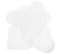 TEHAUX 6 Piezas Malla de Plástico Lámina Fácil de Limpiar en Forma de Corazón para Manualidades y Crochet para Hacer Bolsos Creativos y Accesorios Únicos