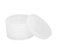 TEHAUX 6 Piezas Molde de Silicona Redondo Flexible para Resina con Orificio para Llaveros Pendientes y Etiquetas de Mascotas Molde Plano para Manualidades Diy